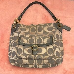 Y2K Coach Signature, Penelope full zip single handle hobo purse